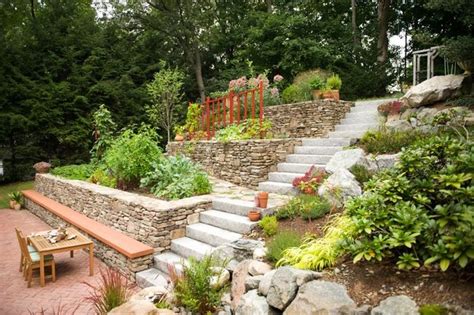 Edible Terraced Garden With Ramp And Seat Wall Contemporary Garden