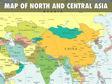Central And Southern Asia Map World Map