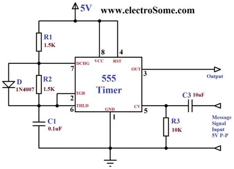 The below figure is the schematic of a simple automatic on off timer with a fixed timing resistor and capacitor. FM Generation using 555 Timer
