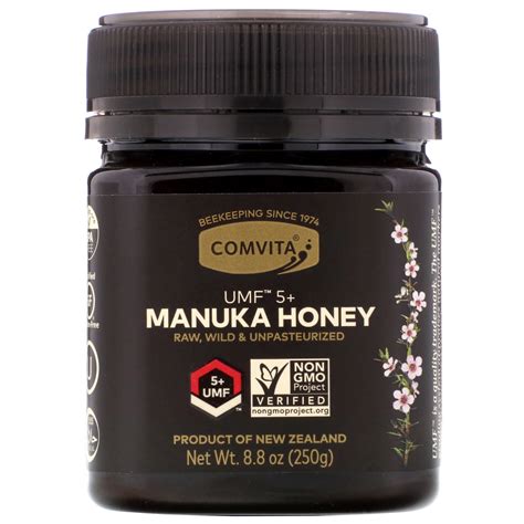 Not suitable for children under one year of age. Comvita, Manuka Honey, UMF 5+, 8.8 oz (250 g) - iHerb