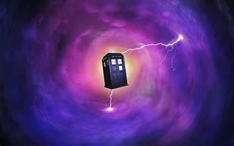 Lightning Tardis Space Doctor Who Wallpapers Hd