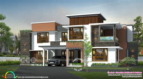 Modern Contemporary Style 5 Bhk House Rendering Kerala Home Design