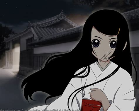 배경 화면 삽화 애니메이션 갈색 머리의 만화 바람 키모노 소녀 보기 스크린 샷 망가 카 유령 사냥개 코마