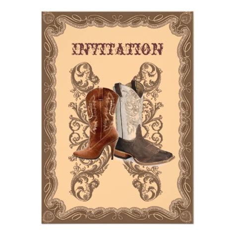 western wedding invitation templates