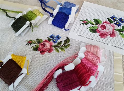 Free cross stitch patterns to print | free desert rose cross stitch printable pattern. Roland-designs.: Free pattern - Little rose and forget-me ...