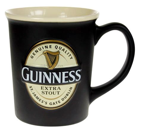 Guinness Large Label Embossed Mug Mugs Guinness Guinness Ts