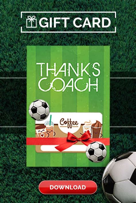 Looking for gift cards deals? Soccer Coach Gift Thank You Card - Free Printable Download ...