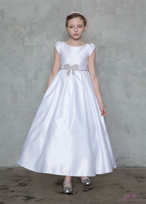 A Line Satin First Communion Dress Buy Satin First Holy Communion