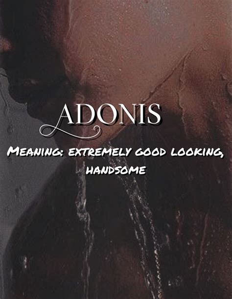 Name Meaning Adonis Best Character Names Book Names Fantasy Names