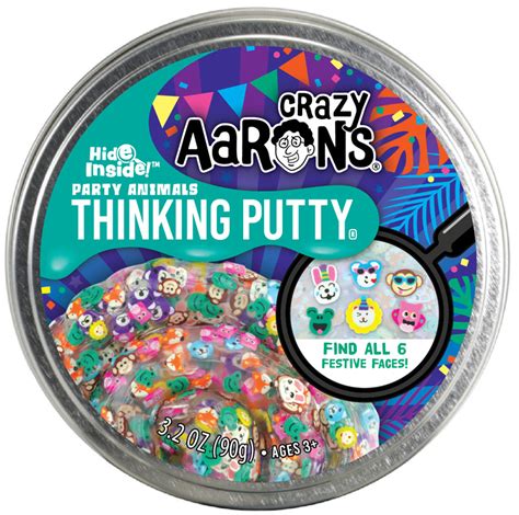 Party Animals Putty 4 Tin Hide Inside Crazy Aarons Puttyworld
