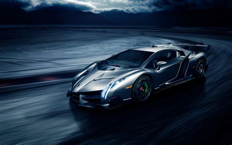 3840x2400 Grey Lamborghini Veneno In The Night 4k Hd 4k Wallpapers
