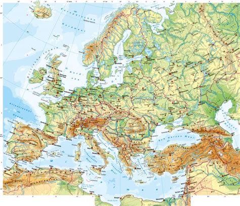 Diercke Weltatlas Kartenansicht Europa Physische Übersicht