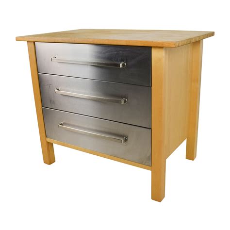 Limited time sale easy return. 62% OFF - IKEA IKEA Varde Kitchen Butcher Block Island ...