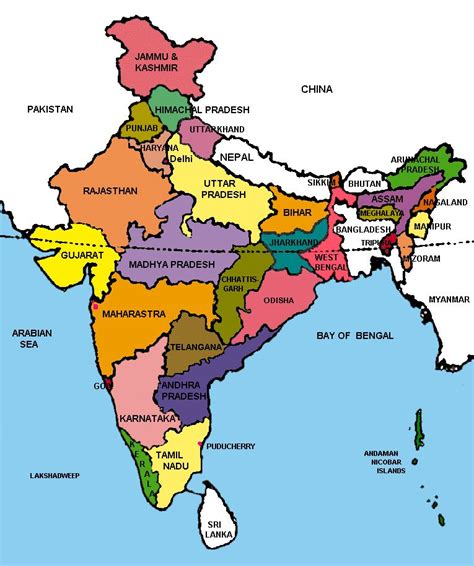 India Map Outline With States And Capitals Ferry Map