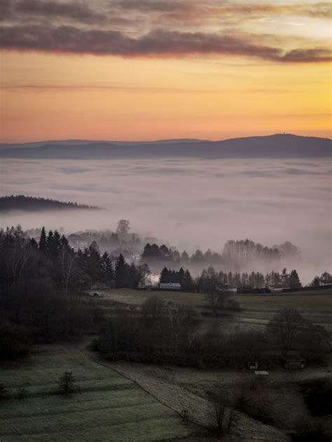Thick Fog Over A Mountain Valley Free Image Download