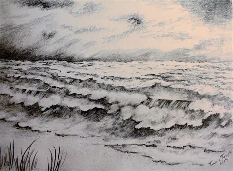 Pencil Drawings Of Ocean Waves