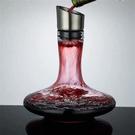 Wine Decanter With Built In Aerator Pourer And Filter Wine Carafe Red