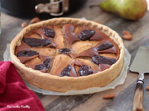 Tarte amandine poire et chocolat