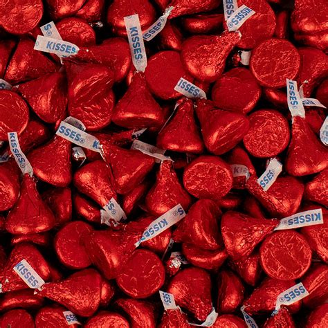 2500 Pcs Red Candy Hersheys Kisses Milk Chocolate 25 Lb Case