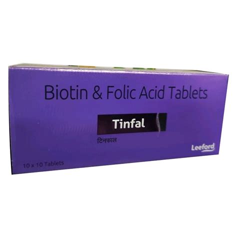 Tinfal Biotin Folic Acid Tablet At Rs 280box Folic Acid Capsule In