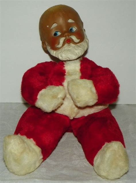 Vintage 1955 Knickerbocker Toy Baby Santa Claus Doll Christmas T
