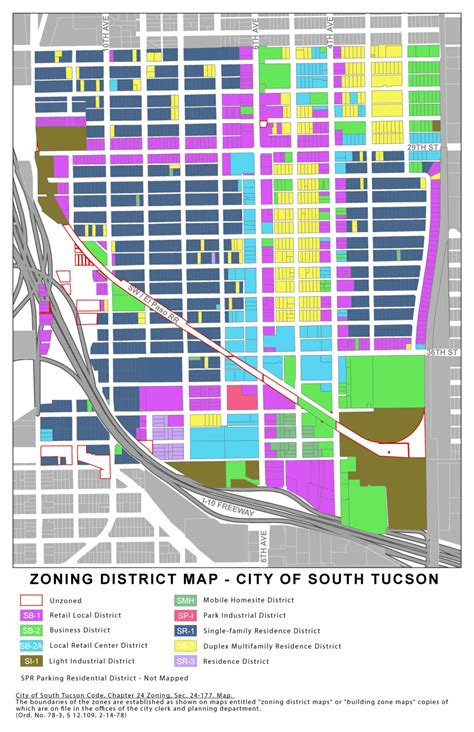 Zoning Map The City Of South Tucson Arizona