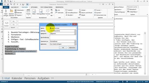 Ihr habt nun 2 möglichkeiten: Outlook - Schnellbausteine - Textbausteine für E-Mails ...
