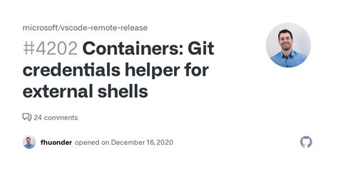 Containers Git Credentials Helper For External Shells · Issue 4202
