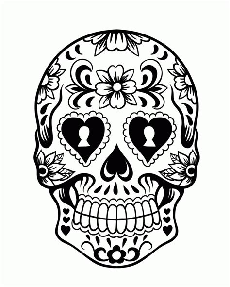 Day Of The Dead Skull Template Printable Printable Word Searches