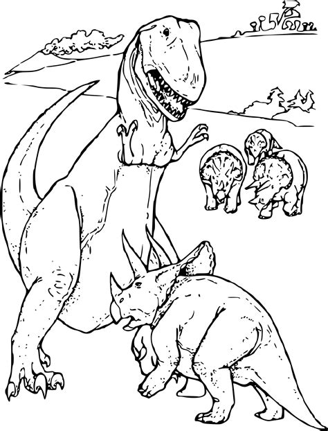 Coloriage dinosaure à imprimer dessin de dinosaure à colorier découvrez quelques informations sur les dinosaures pour les enfants de tous âges. Coloriage Combat dinosaure à imprimer sur COLORIAGES .info