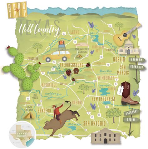 Texas Hill Country Map Printable