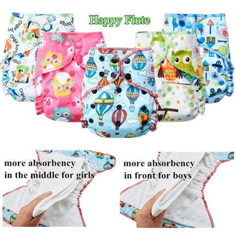 Happy Flute Overnight Aio Cloth Diaper Heavy Wetter Resuable Diapers