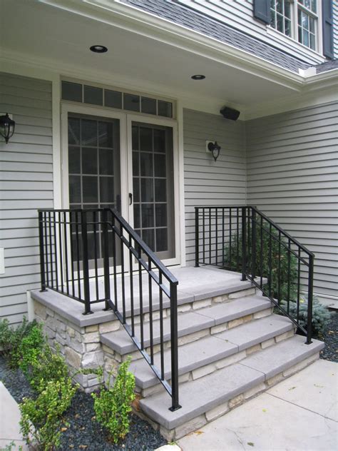 Exterior Step Railings Obrien Ornamental Iron Outdoor Stair