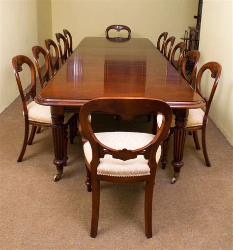 Whether you prefer a metal, glass or wood dining room. Vintage Mahogany Dining Table and 12 Chairs at 1stdibs