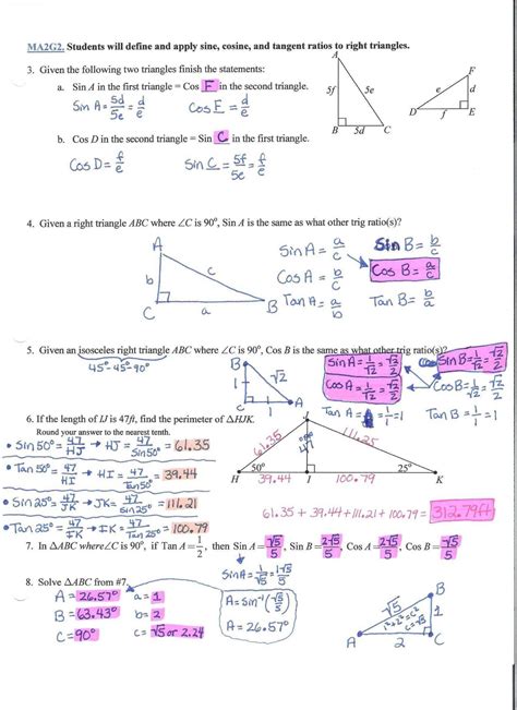 2 8B Angles Of Triangles Worksheet Answers