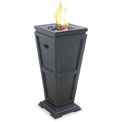 Tahoe lp gas fire pit column. Uniflame Propane Outdoor Fireplace Column - Medium ...