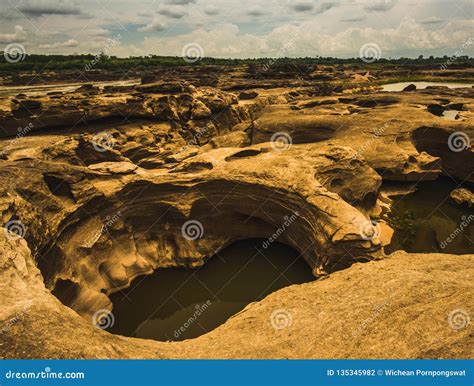 Sam Phan Bok The Grand Canyon Of Thailand Stock Photo Image Of