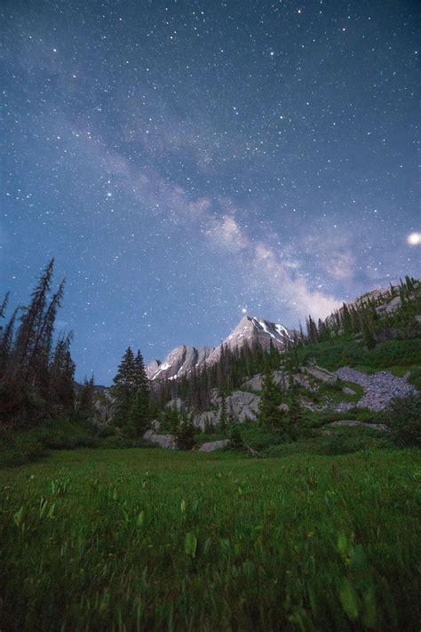 Trinity Peaks Under The Milky Way San Juan Mountains Colorado 4000 X