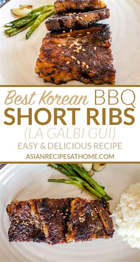 Best Korean Bbq Short Ribs La Galbi Gui Asian Recipes At Home