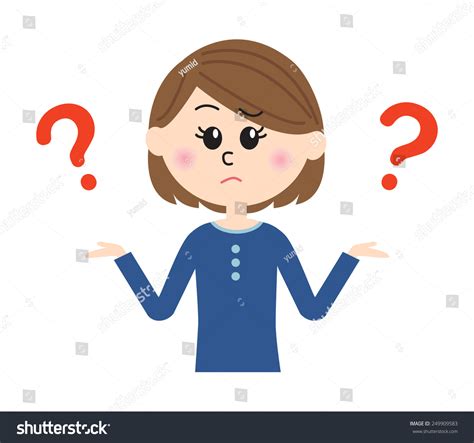 Young Woman Shrugging I Dont Know Stock Vector 249909583 Shutterstock