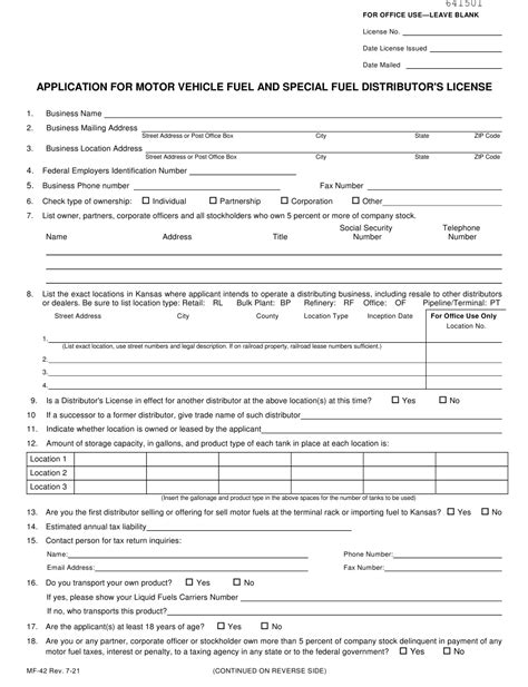 Form Mf 42 Fill Out Sign Online And Download Fillable Pdf Kansas