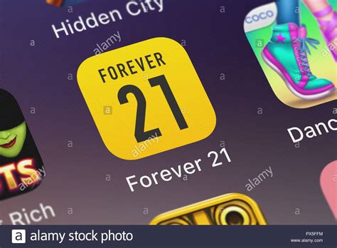 The forever 21 app will allow you to save 15% when you purchase $65 or more through the app. London, United Kingdom - October 19, 2018: The Forever 21 ...