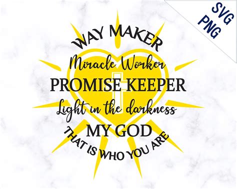 Way Maker Miracle Worker Promise Keeper Light In The Darkness Etsy