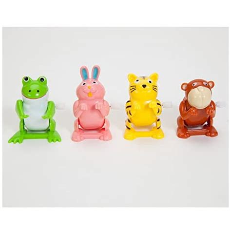 Bits And Pieces Set Of Four 4 Wind Up Flipping Animals Rabbit