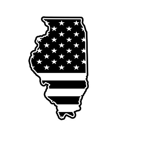 Illinois Flag Svg Illinois State Flag Svg Illinois Svg Etsy
