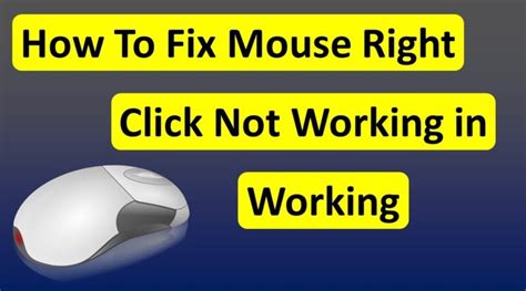 How To Fix Mouse Right Click Not Working In Windows 10
