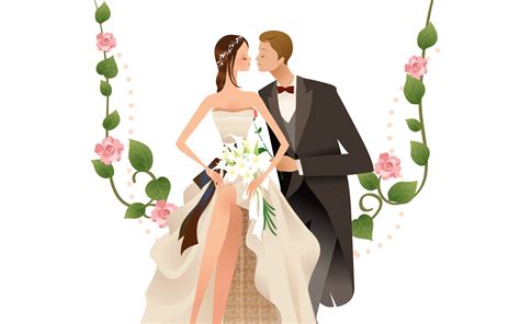 Free Cartoon Wedding Couple Clip Art Library