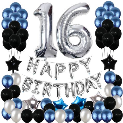 Buy 16th Birthday Decorations For Boys Blue Yoart Happy Birthday