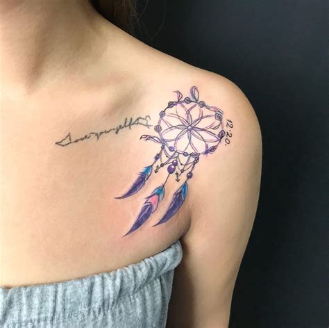 Meaningful dream catcher tattoo on shoulder. Dream Catcher Tattoo on the Shoulder in 2020 | Dream ...