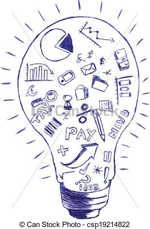 I need to download in some way a list of all stock symbol of specified market. Hand draw sketch, accounting & finance symbol at bulb.